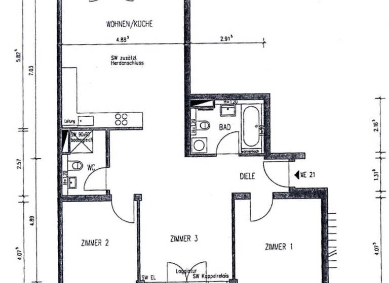 Wohnung zur Miete 3.200 € 3,5 Zimmer 100 m² Geschoss 6/7 frei ab 01.05.2026 Mitte Berlin 10179