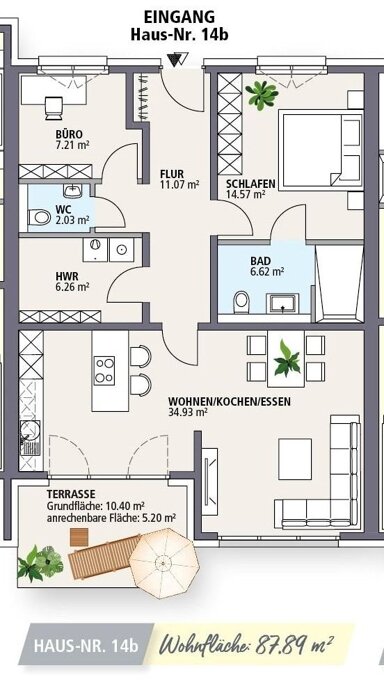 Reihenmittelhaus zum Kauf provisionsfrei 329.800 € 2 Zimmer 88,1 m² 7.333 m² Grundstück Lahde Petershagen 32469