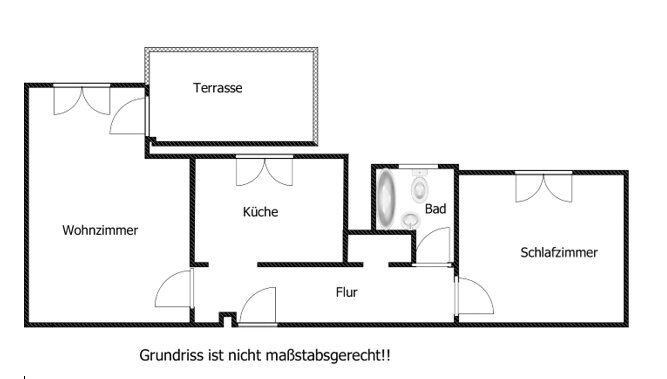 Wohnung zur Miete 330 € 2 Zimmer 58,6 m²<br/>Wohnfläche EG<br/>Geschoss Hintere Dorfstraße 4e Oberoderwitz Oderwitz 02791