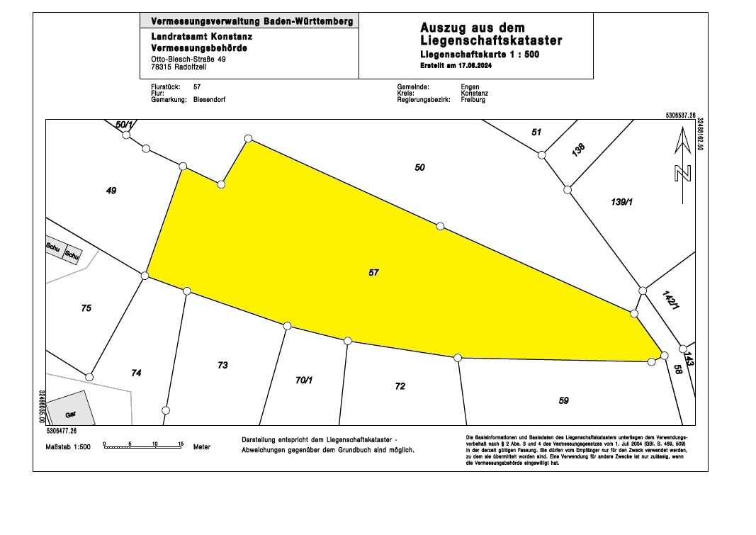 Land-/Forstwirtschaft zum Kauf 30.000 € 2.270 m²<br/>Grundstück Biesendorf Engen 78234