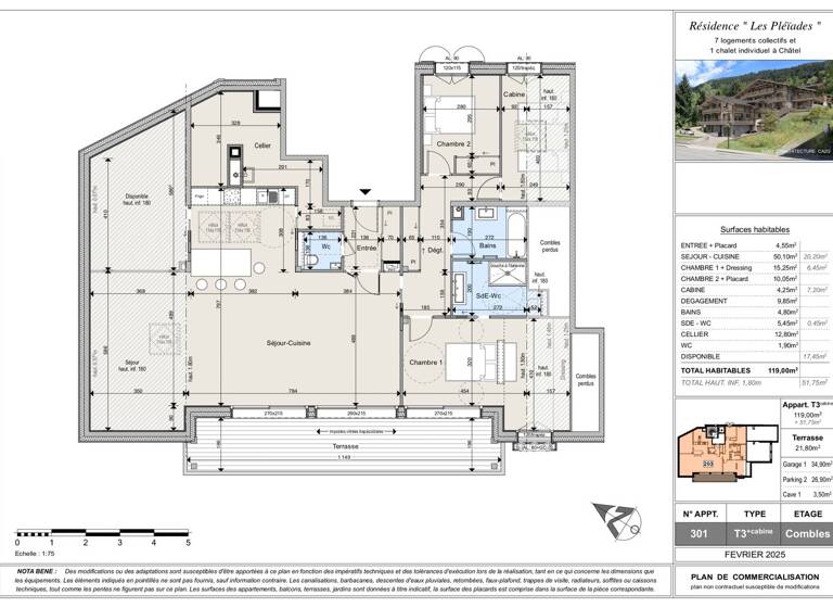 Studio zum Kauf 1.360.000 € 4 Zimmer 170,8 m² 3. Geschoss Châtel 74390