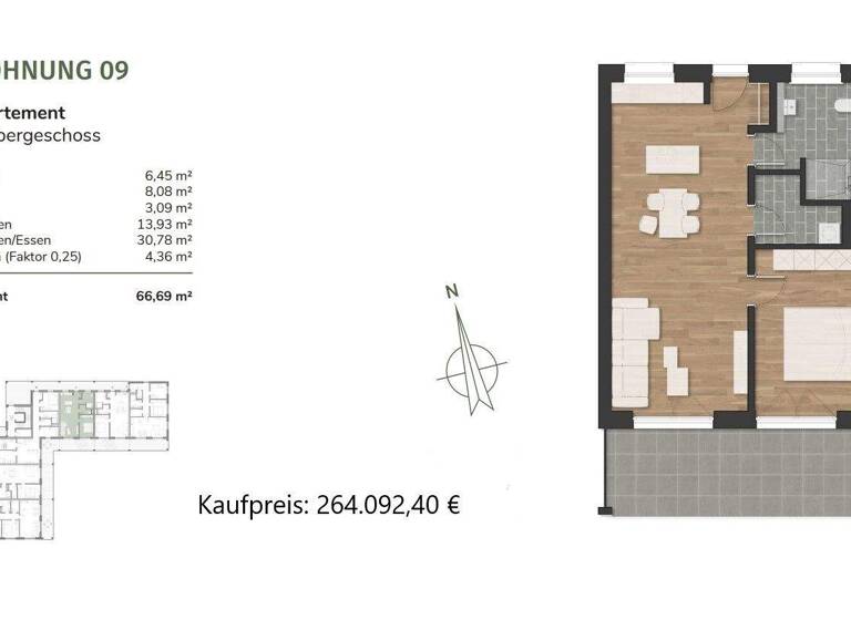 Wohnung zum Kauf - Erstbezug provisionsfrei 264.092 € 2 Zimmer 62,6 m² Neuenburg Zetel 26340