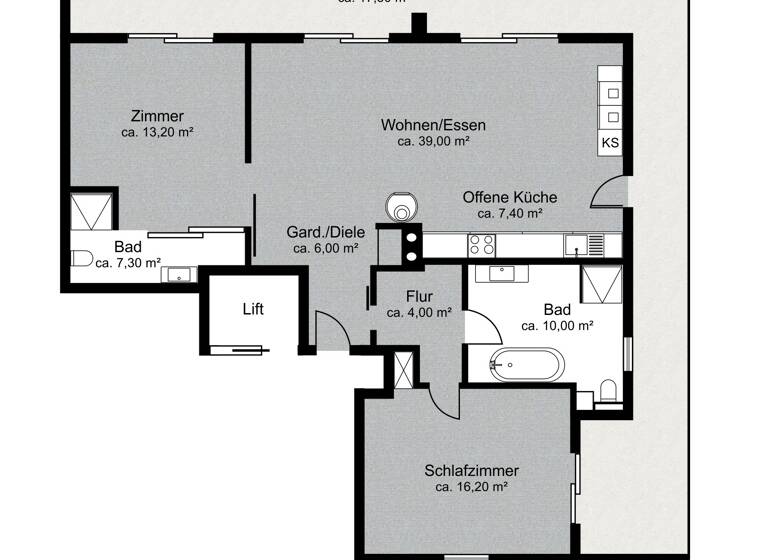Wohnung zum Kauf 1.290.000 € 3 Zimmer 121 m²<br/>Wohnfläche 1.<br/>Geschoss ab sofort<br/>Verfügbarkeit Garmisch Garmisch-Partenkirchen 82467