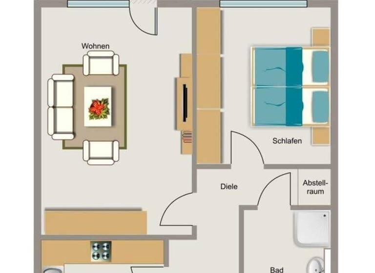 Wohnung zur Miete 459 € 2,5 Zimmer 52,1 m² 3. Geschoss Becklemer Weg 3 Suderwich Recklinghausen 45665