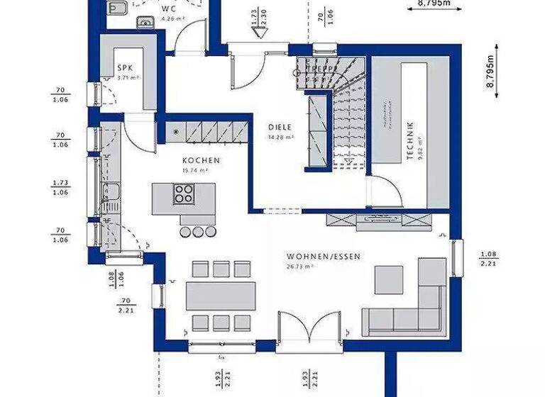 Villa zum Kauf 675.100 € 4 Zimmer 147 m² 577 m² Grundstück Kleinochsenfurt Ochsenfurt 97199