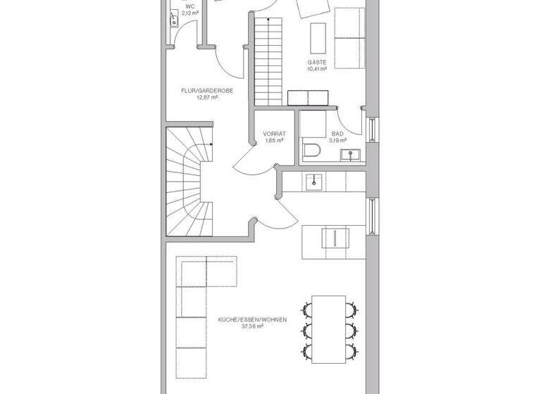Reihenmittelhaus zum Kauf - Erstbezug provisionsfrei 1.199.000 € 8 Zimmer 218,3 m² 233 m² Grundstück Haimhausen 85778