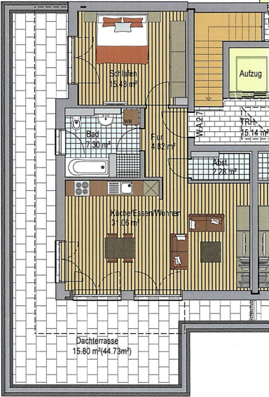 Wohnung zur Miete 920 € 2 Zimmer 76,7 m² 2. Geschoss Wullenstetten Senden 89250