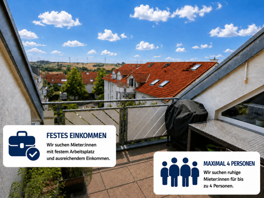 Maisonette zur Miete 1.070 € 4 Zimmer 91 m² 3. Geschoss Marbach Marbach am Neckar 71672
