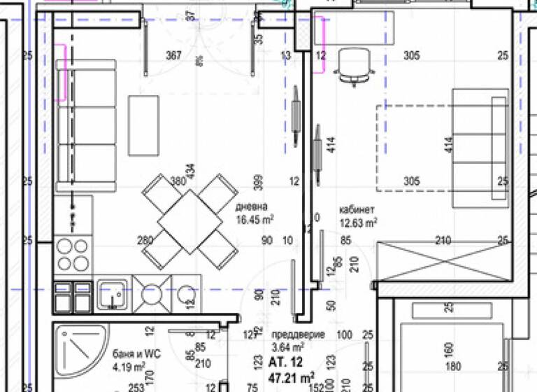 Wohnung zum Kauf 135.672 € 2 Zimmer 56,5 m² Sofia