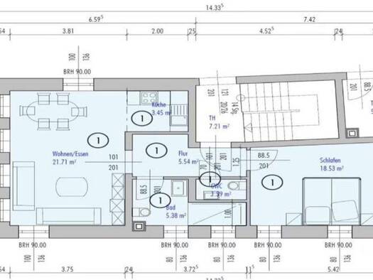 Wohnung zur Miete 1.100 € 2 Zimmer 60 m² EG Zeughausgasse 6 Roth 91154