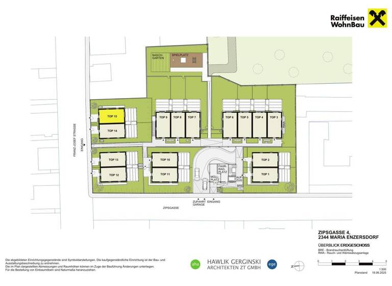 Reihenmittelhaus zum Kauf - Erstbezug provisionsfrei 823.100 € 4 Zimmer 113,5 m² Zipsgasse Maria Enzersdorf 2344