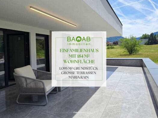 Einfamilienhaus zum Kauf - Erstbezug 990.000 € 184,5 m² 1.095 m² Grundstück Maria Rain 9161