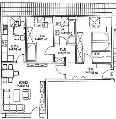 Wohnung zur Miete 620 € 3 Zimmer 75,9 m²<br/>Wohnfläche ab sofort<br/>Verfügbarkeit Langer Acker 4 Selm Selm 59379