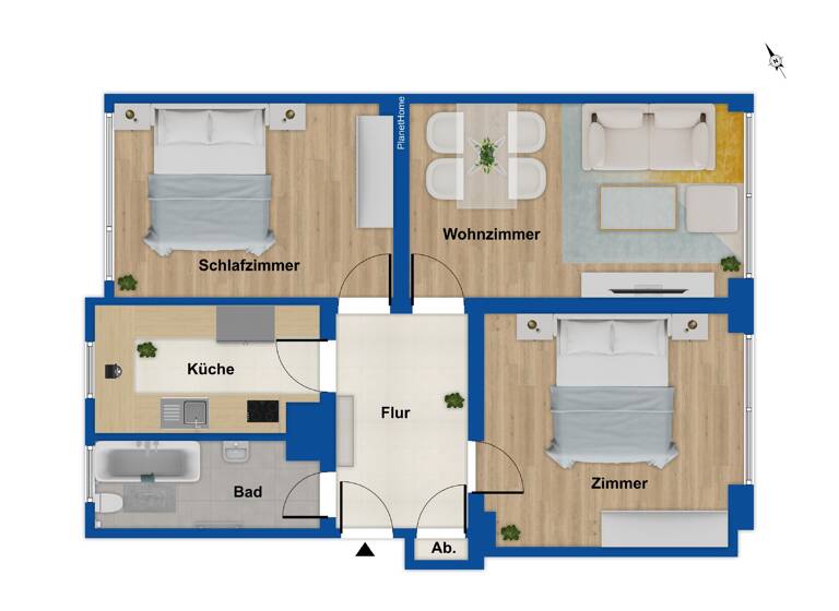 Wohnung zum Kauf 230.000 € 3 Zimmer 70 m²<br/>Wohnfläche Innenstadt Fürth 90762