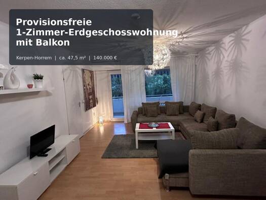 Wohnung zum Kauf provisionsfrei 140.000 € 1 Zimmer 49,5 m² EG Horrem Kerpen 50169