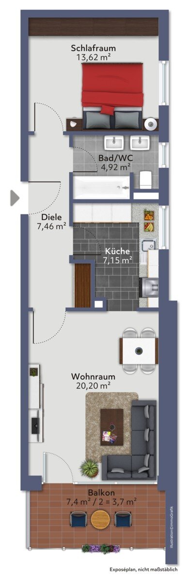 Wohnung zum Kauf 398.000 € 2 Zimmer 60,9 m²<br/>Wohnfläche 5.<br/>Geschoss Solln München / Solln 81477