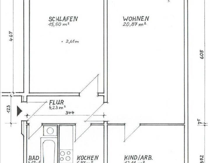 Wohnung zur Miete 600 € 3 Zimmer 66 m² 2. Geschoss Lippeweg 7 Merseburg 06217