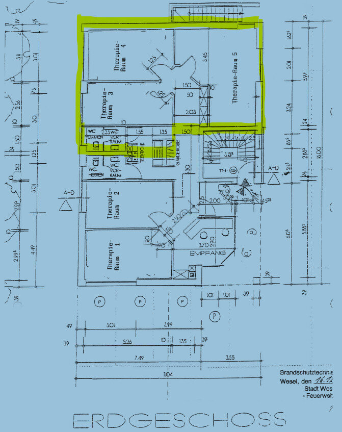 Bürofläche zur Miete 1.000 € 3 Zimmer 62,5 m²<br/>Bürofläche Wesel Wesel 46483