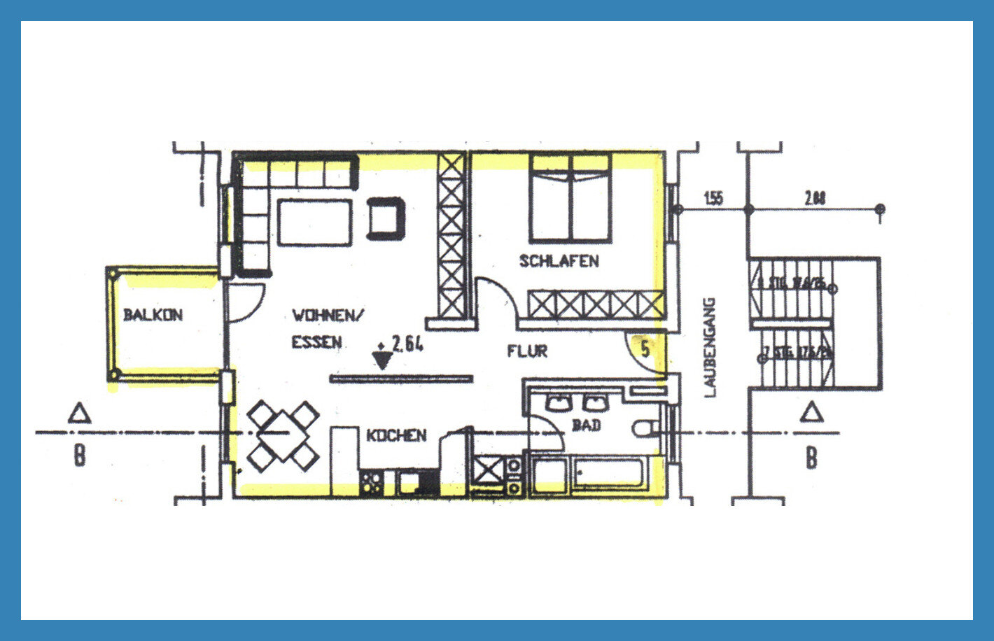 Wohnung zum Kauf 214.900 € 2 Zimmer 68 m²<br/>Wohnfläche 1.<br/>Geschoss Herbolzheim Herbolzheim 79336