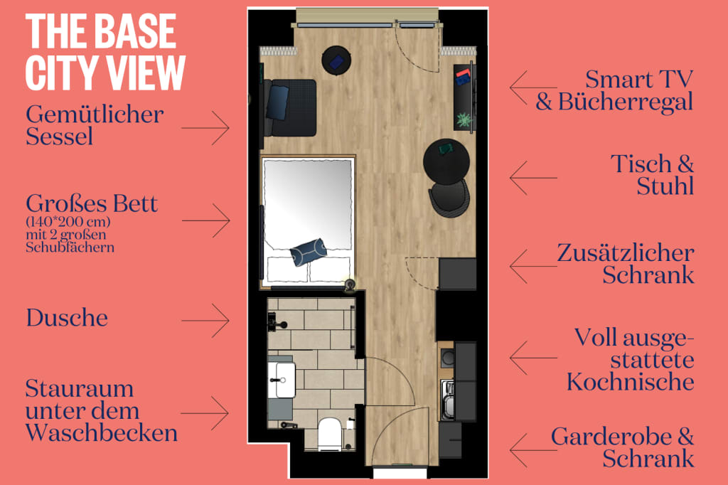 Wohnung zur Miete Wohnen auf Zeit 1.670 € 1 Zimmer 20 m²<br/>Wohnfläche 01.02.2025<br/>Verfügbarkeit Schätzweg Hasenbergl-Lerchenau Ost München 80935