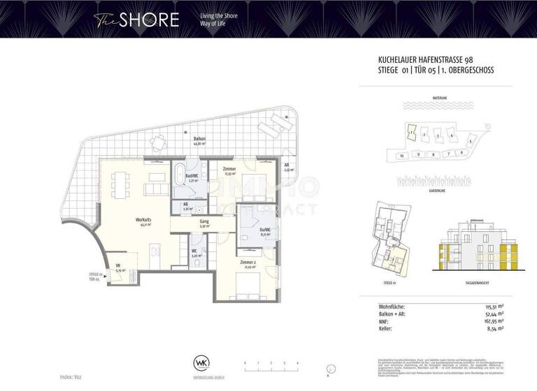 Wohnung zum Kauf - Erstbezug 1.100.000 € 3 Zimmer 115,5 m² Wien 1190
