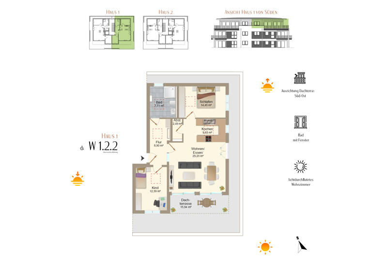 Wohnung zum Kauf provisionsfrei 629.900 € 3 Zimmer 100,9 m² 2. Geschoss Zellerberg Rieden 87668
