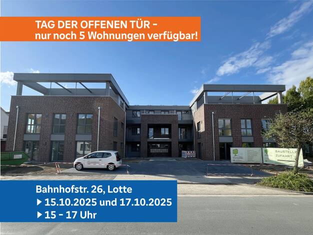 Wohnung zur Miete - Erstbezug 1.160 € 3 Zimmer 101,4 m² frei ab sofort Lotte 49504