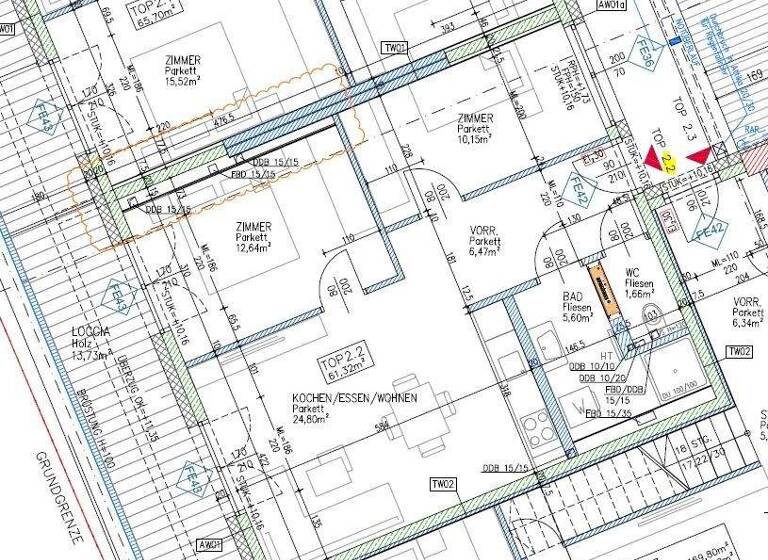 Wohnung zur Miete 562 € 3 Zimmer 61,3 m² 2. Geschoss Ungarstraße 3 Feldbach 8330