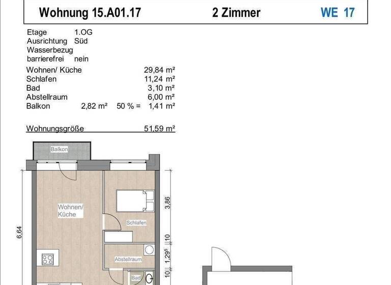 Wohnung zum Kauf - Erstbezug provisionsfrei 283.745 € 2 Zimmer 51,6 m² 1. Geschoss Gaarden-Ost Kiel 24143