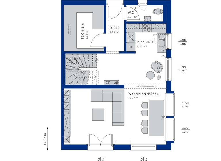 Doppelhaushälfte zum Kauf 561.132 € 5 Zimmer 128 m² 632 m² Grundstück Stadtmitte Herten 45699