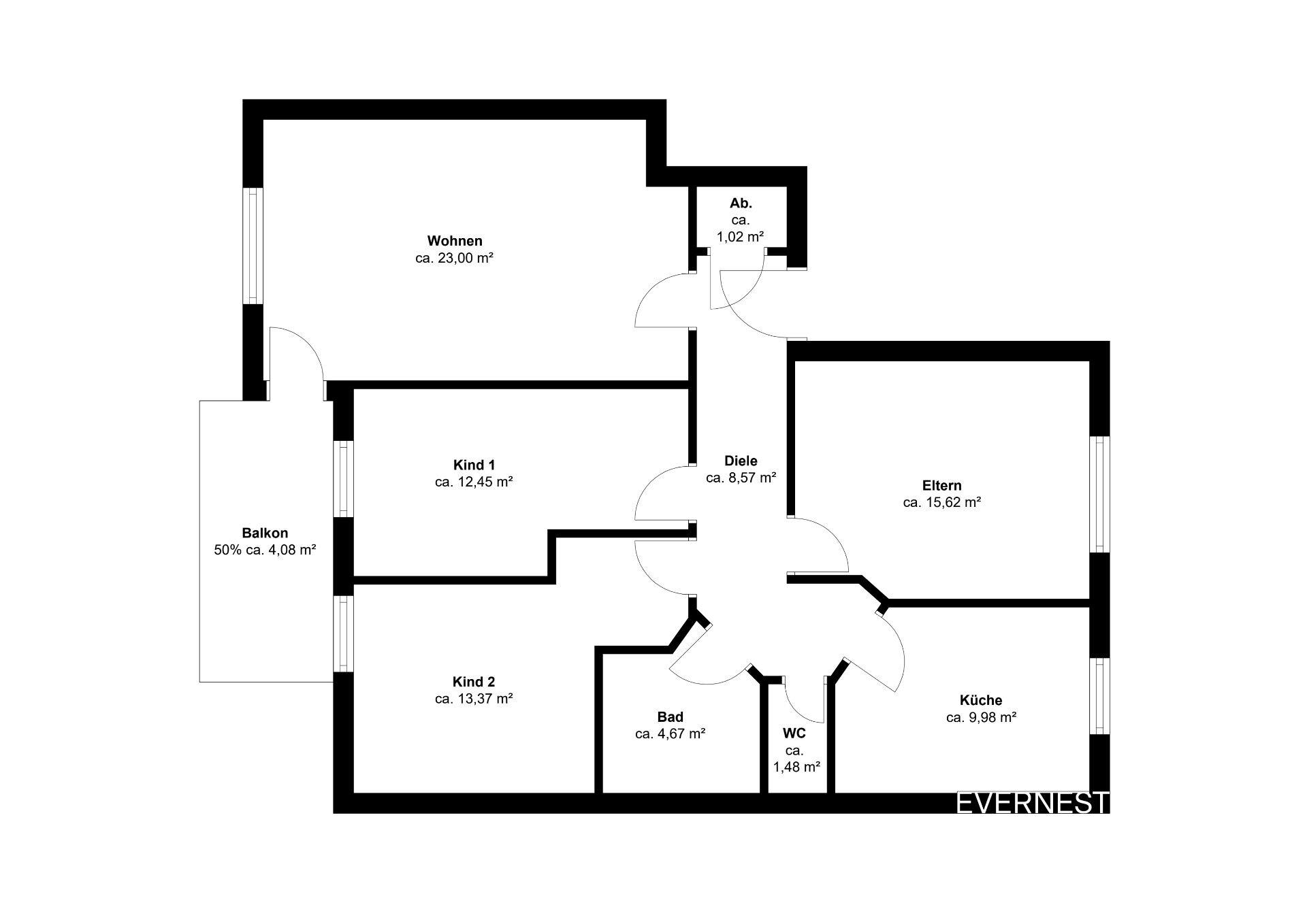 Wohnung zum Kauf 340.000 € 4 Zimmer 95 m²<br/>Wohnfläche 1.<br/>Geschoss Lintorf Ratingen 40885