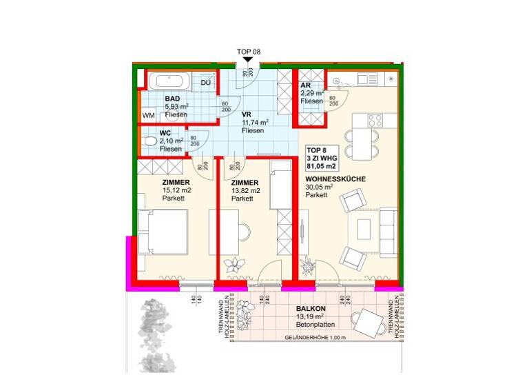 Wohnung zum Kauf 428.000 € 3 Zimmer 81,1 m² Krems an der Donau 3500