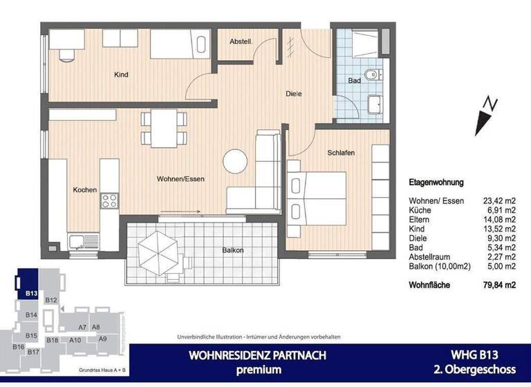 Wohnung zur Miete - Erstbezug 1.760 € 3 Zimmer 79 m² 4. Geschoss frei ab sofort Partenkirchen Garmisch-Partenkirchen 82467