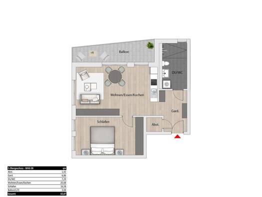 Studio zum Kauf - Neubau provisionsfrei 345.000 € 2 Zimmer 62,9 m² 2. Geschoss frei ab 01.03.2027 Siegelsbach 74936