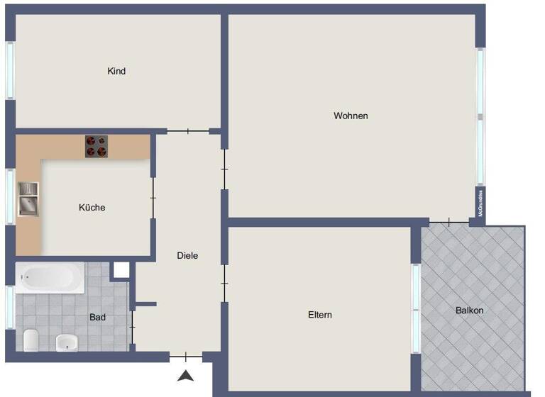 Wohnung zum Kauf 160.000 € 3 Zimmer 67,5 m² Bad Zwischenahn II Bad Zwischenahn 26160