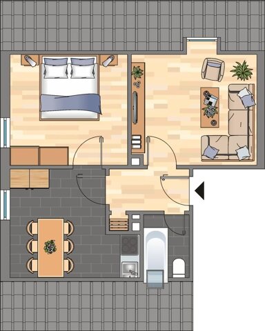 Wohnung zur Miete 252 € 2 Zimmer 38,3 m² 2. Geschoss Hermann-Sauter-Straße 19 Landau Landau in der Pfalz 76829