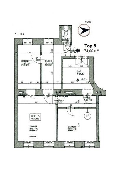 Wohnung zum Kauf 139.000 € 3 Zimmer 74 m²<br/>Wohnfläche Wien 1140