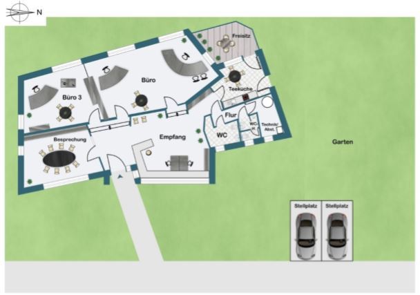 Bürofläche zur Miete provisionsfrei 350 € 25 m²<br/>Bürofläche Eichendorffstr. Kernstadt Biberach an der Riß 88400