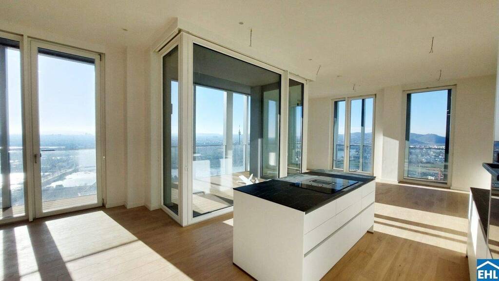 Wohnung zur Miete - Erstbezug 2.641 € 3 Zimmer 112,8 m² 42. Geschoss Wien 1210