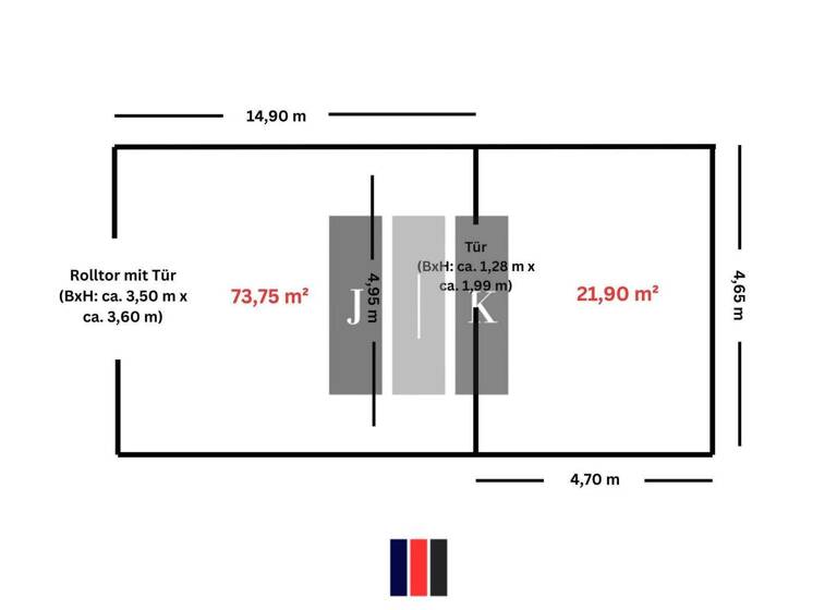 Lagerhalle zur Miete 8,50 € 95,7 m² Lagerfläche Ahrensburg 22926