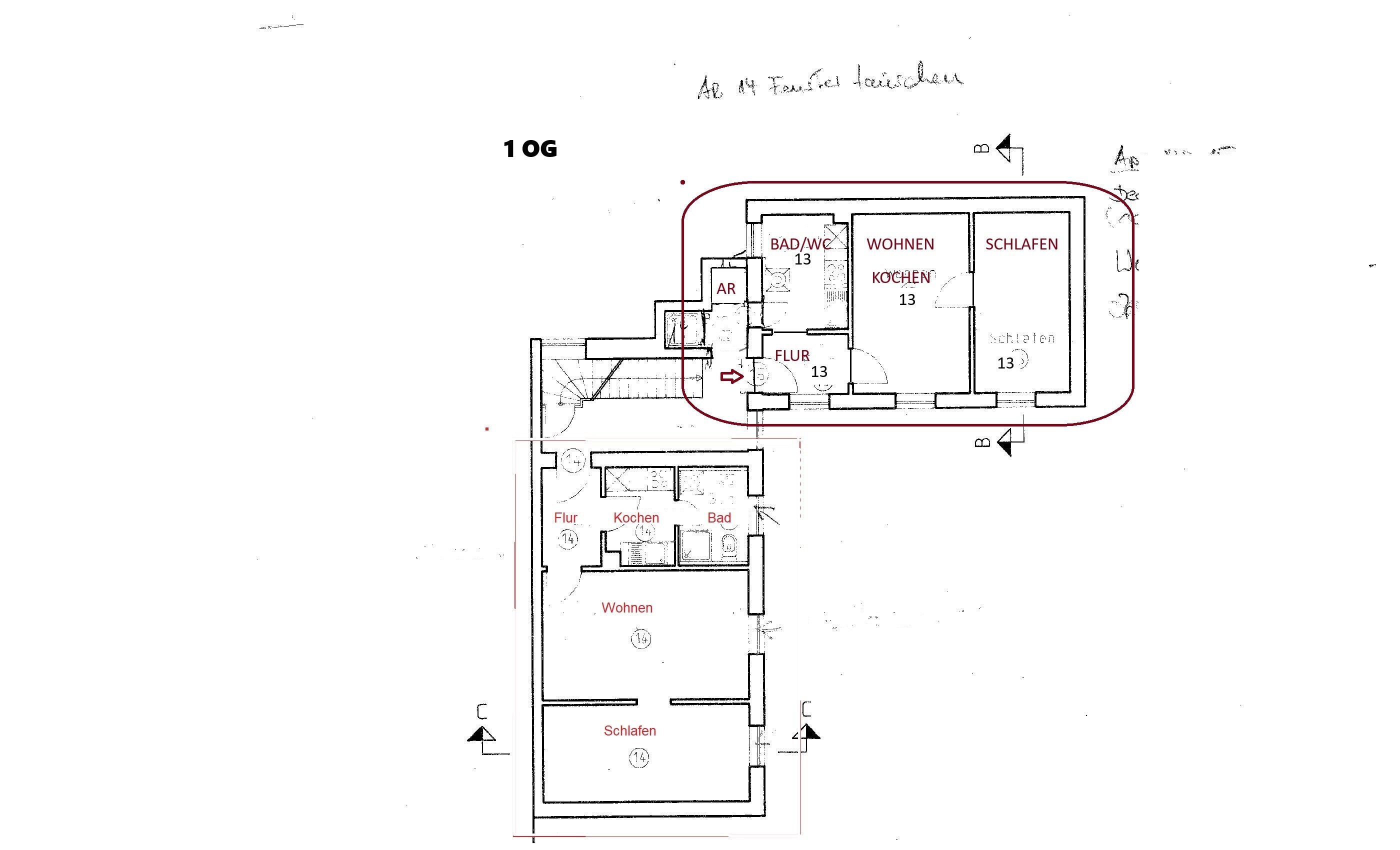 Wohnung zur Miete 590 € 2 Zimmer 40 m²<br/>Wohnfläche 1.<br/>Geschoss ab sofort<br/>Verfügbarkeit Südstadt 50 Fürth 90763