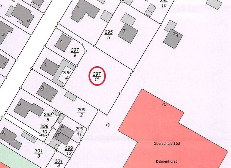 Grundstück zum Kauf provisionsfrei 290.000 € 1.527 m² Grundstück Blücherweg 9 (Hintergrundstück) Brendel/Adelheide Delmenhorst 27755