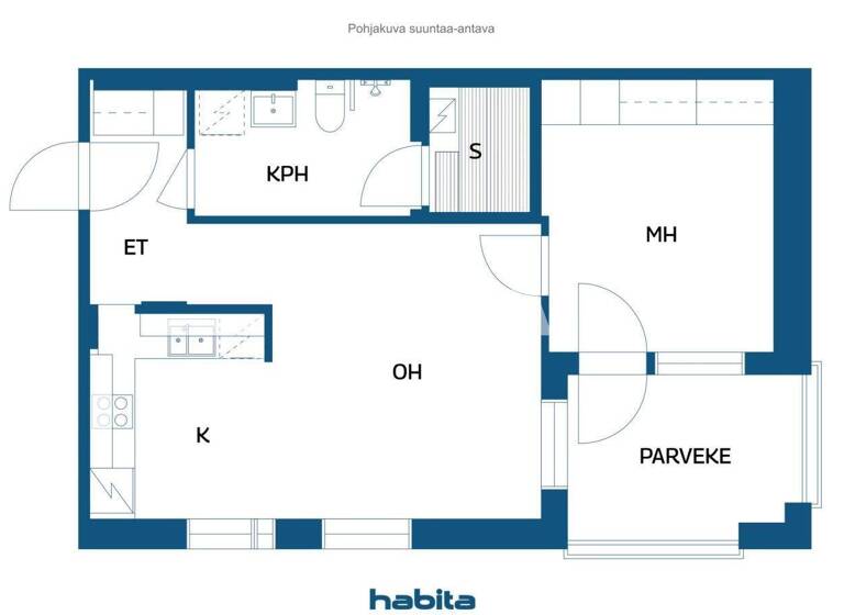 Studio zum Kauf 149.000 € 2 Zimmer 46 m² 4. Geschoss Myllykatu 13 Vaasa 65100