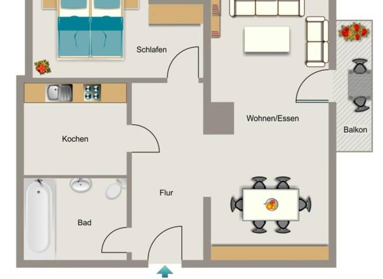 Wohnung zur Miete 585 € 2,5 Zimmer 65 m² 3. Geschoss frei ab 01.07.2026 Sudermannstraße 4 Hilden 40721