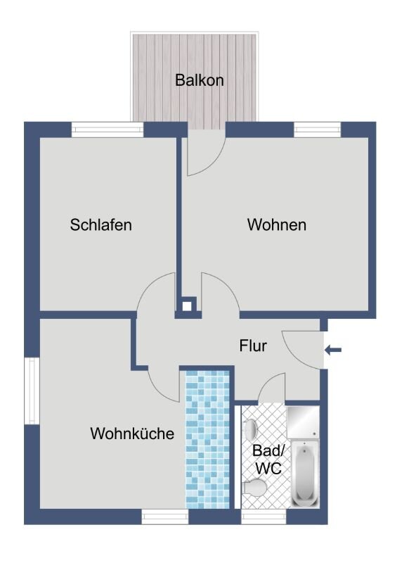 Wohnung zur Miete nur mit Wohnberechtigungsschein 479 € 2 Zimmer 66,6 m²<br/>Wohnfläche 1.<br/>Geschoss Lohstraße 7 Crumbach Lohfelden 34253