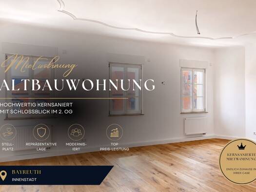 Wohnung zur Miete 1.813 € 3,5 Zimmer 125,2 m² 2 Geschosse frei ab sofort City Bayreuth 95444