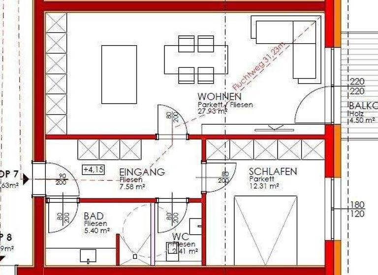 Wohnung zum Kauf - Erstbezug 260.000 € 2 Zimmer 55,6 m² 1. Geschoss Attergauer Straße St. Georgen im Attergau 4880