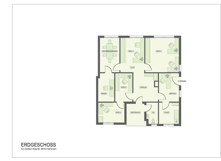 Bürofläche zur Miete provisionsfrei 800 € 4 Zimmer 100 m² Bürofläche Großer Weg 56 Kemmern 96164
