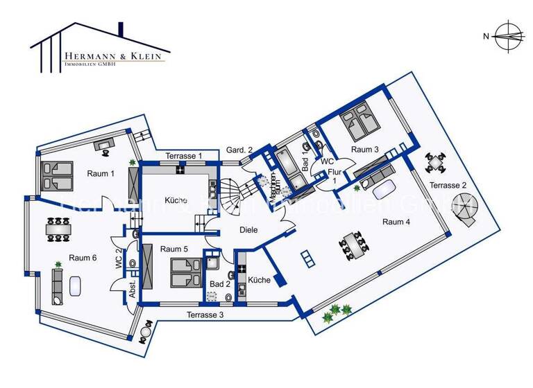 Penthouse zum Kauf 2.240.000 € 5 Zimmer 296 m² 8. Geschoss Bornheim Frankfurt am Main 60385