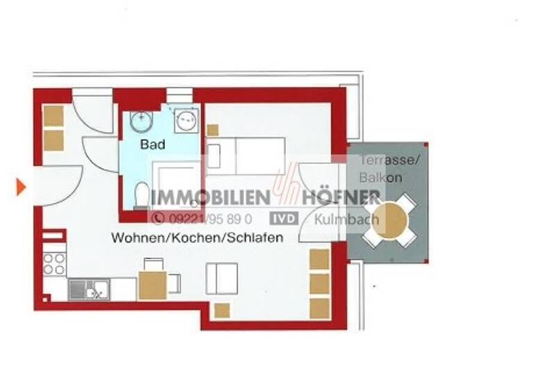 Wohnung zum Kauf 180.000 € 1 Zimmer 40 m²<br/>Wohnfläche Grüner Baum Bayreuth 95448